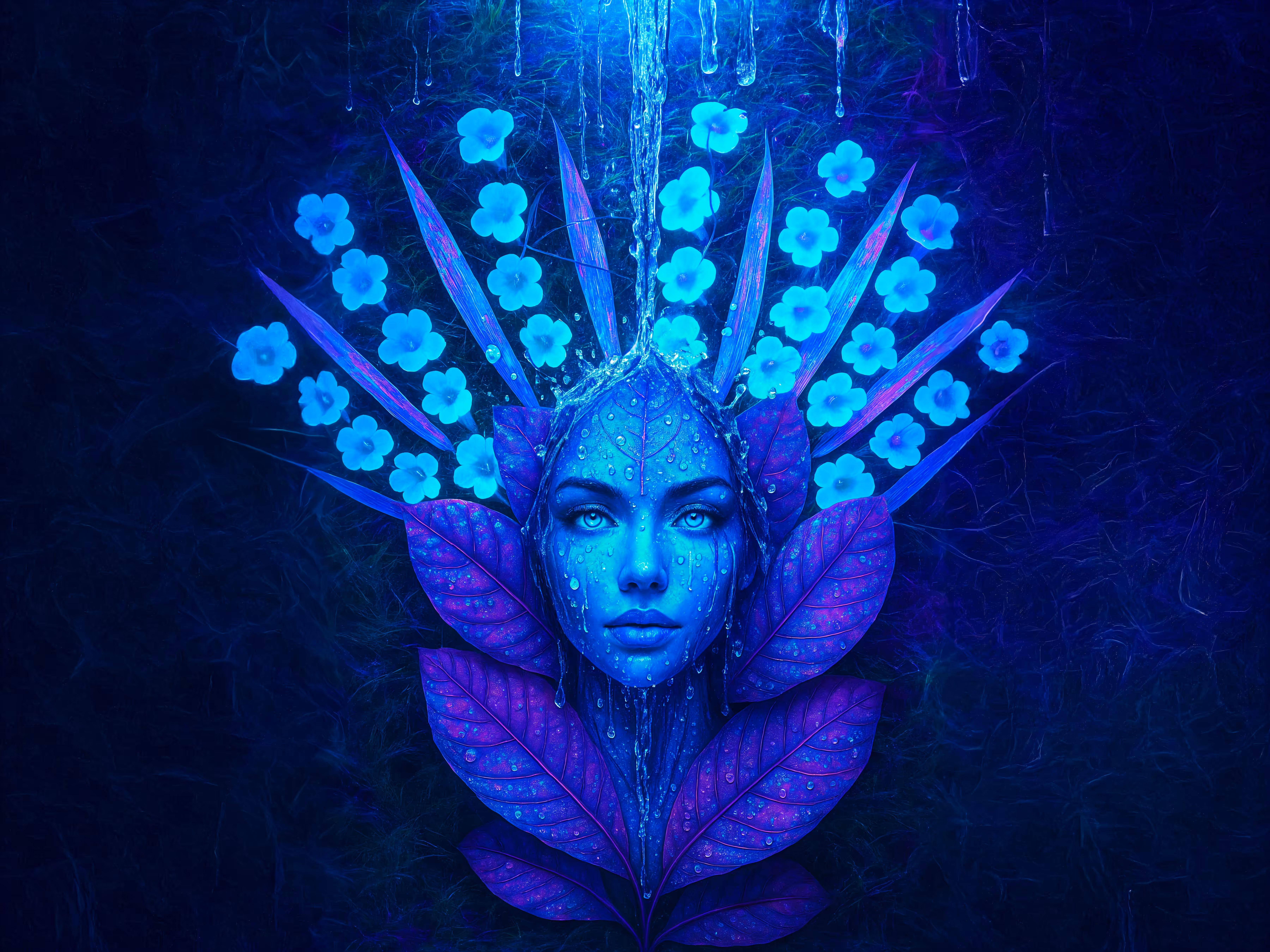 River Goddess in the Waterfall’s Embrace