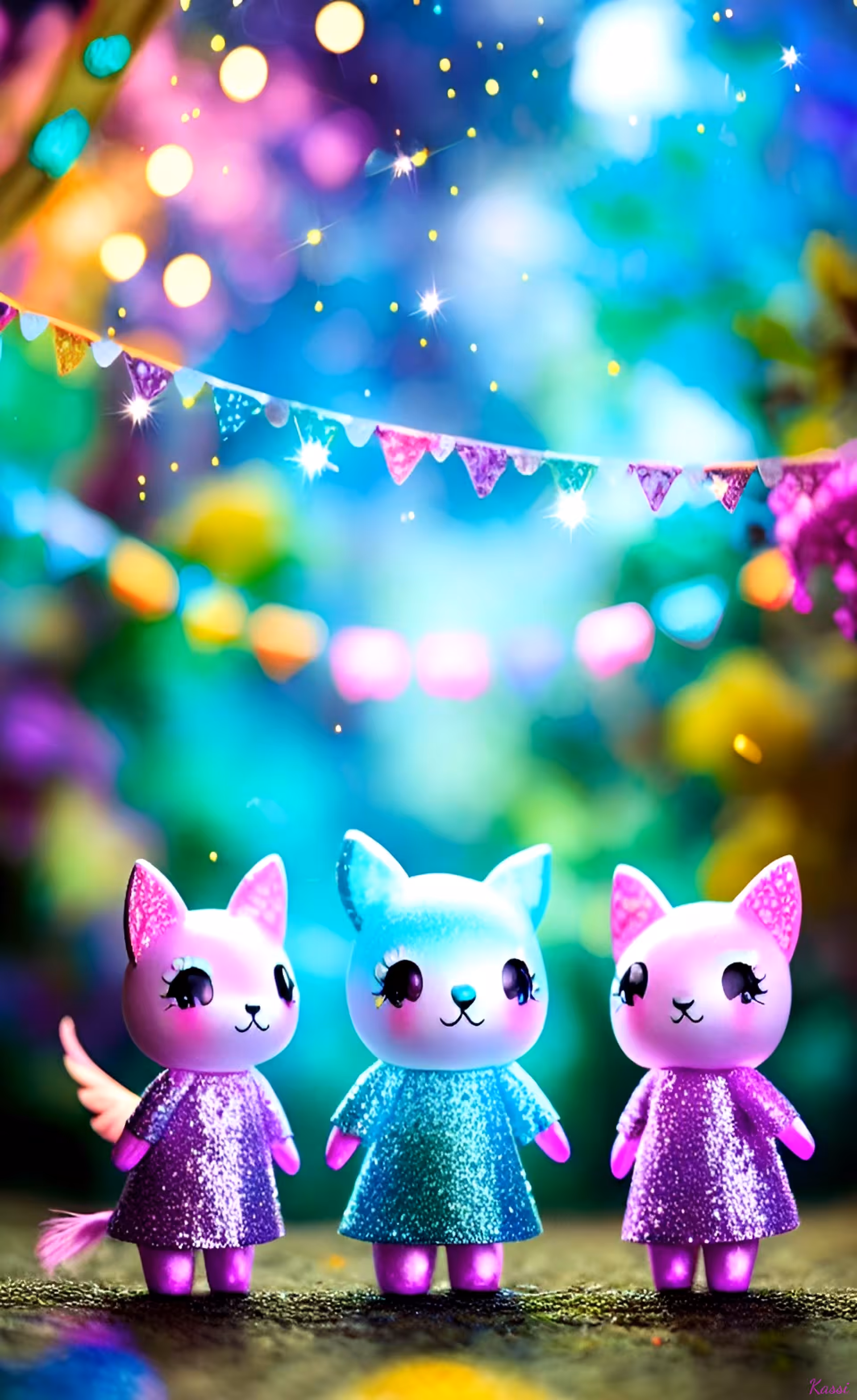 "Glittery Friends"