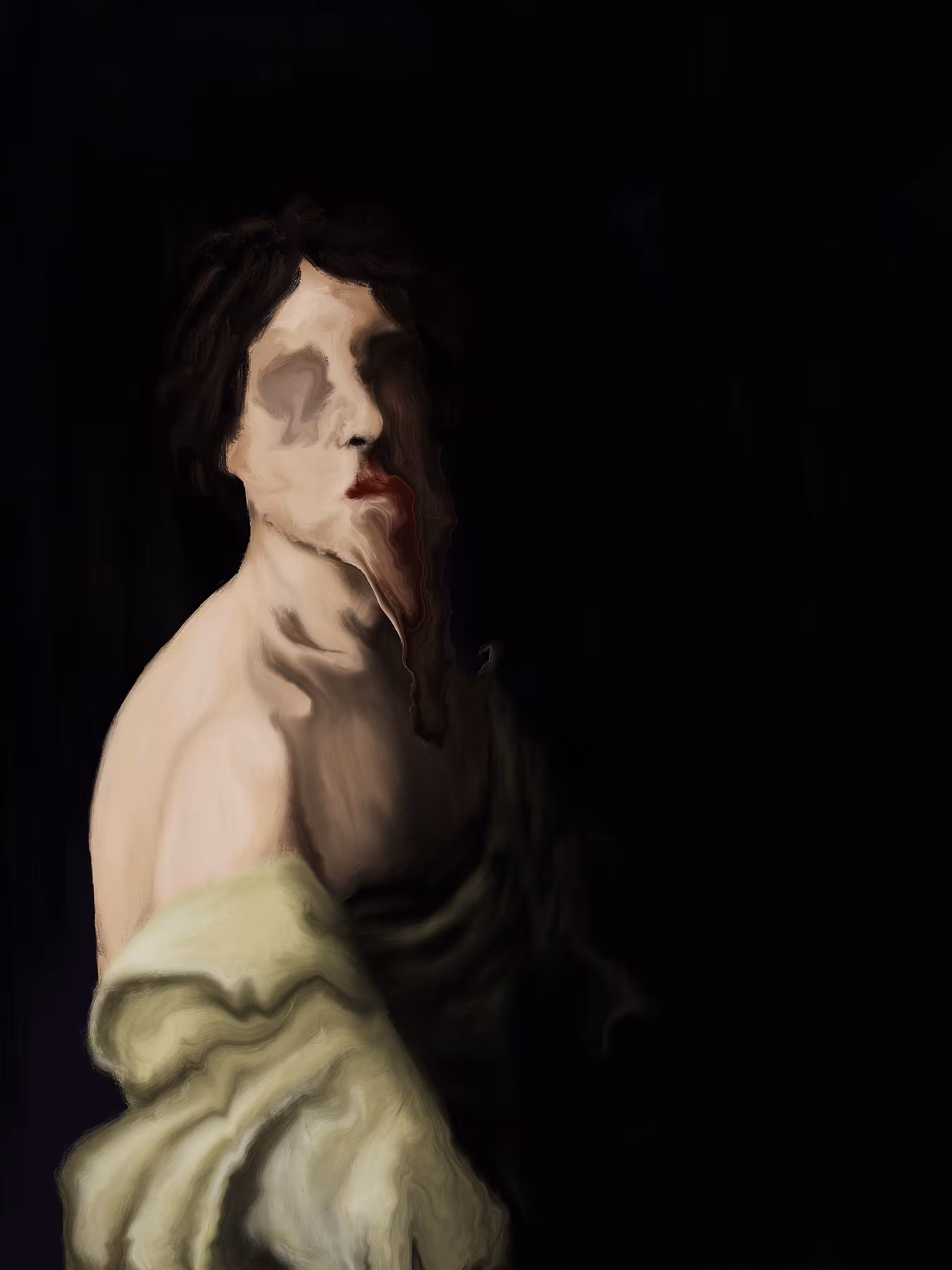 Boy in Dark Room