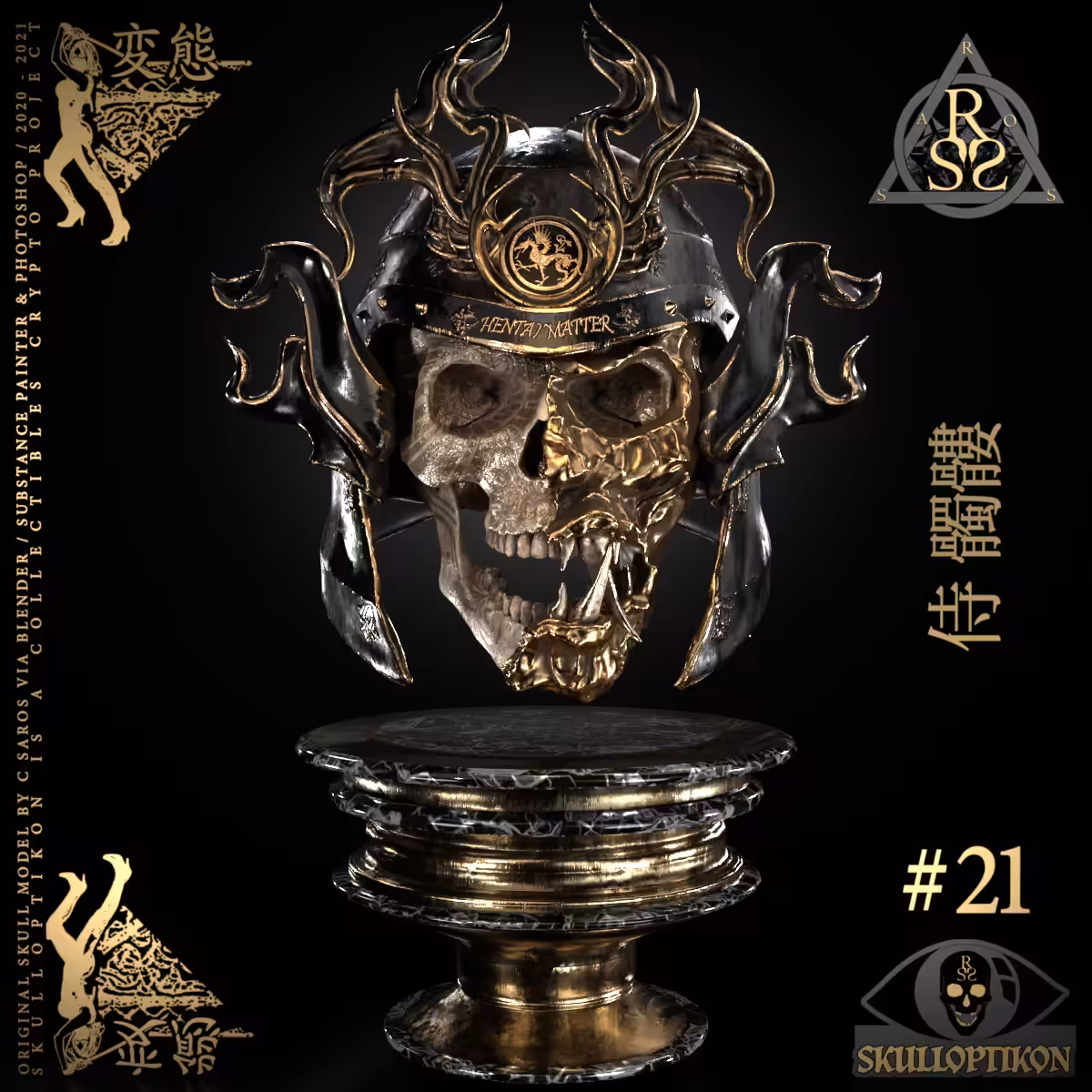 The Last Samurai Skull // SKULLOPTIKON #21 // CUSTOM SKULLS #1