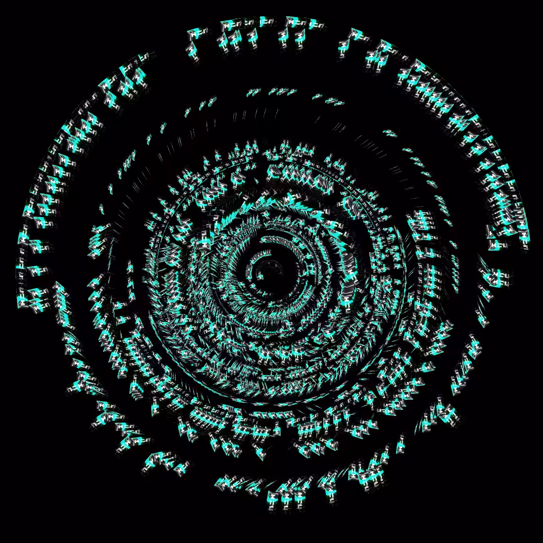 hen logo /// particles replica