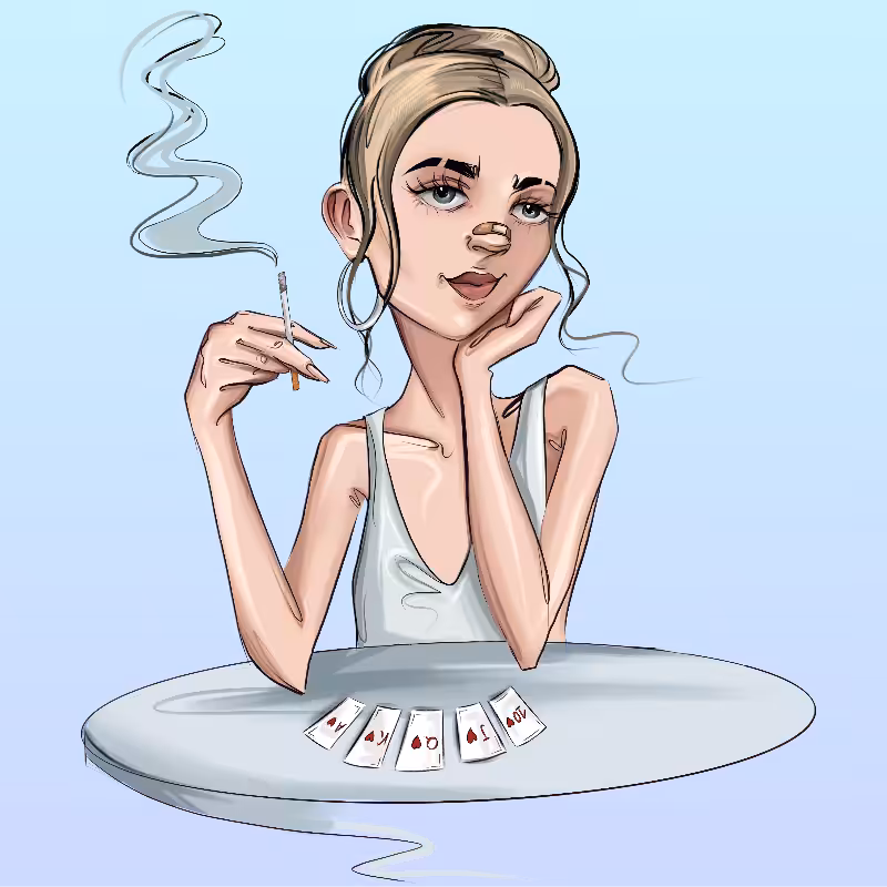 Girl at the table #6
