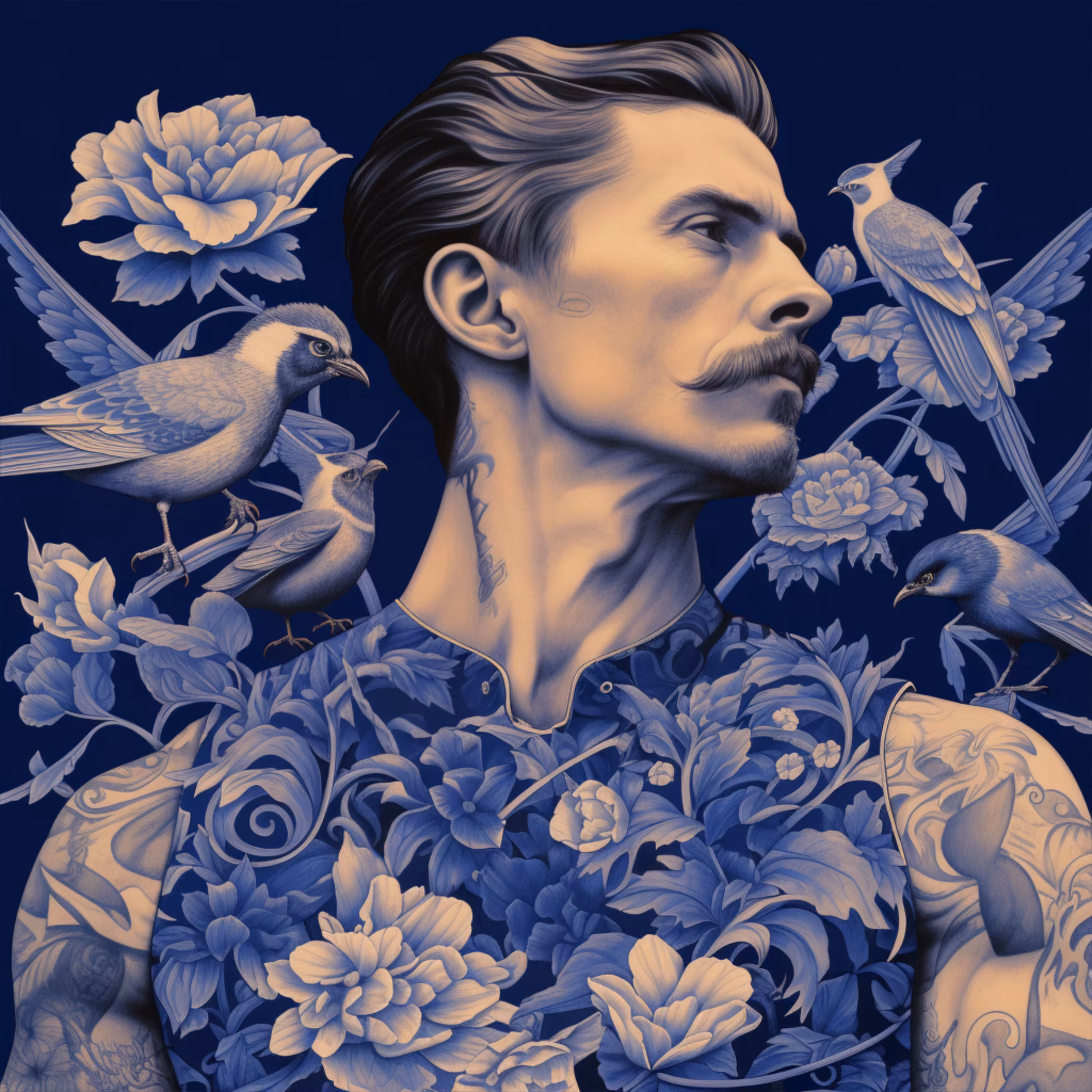 Poet with Blue Tattoo