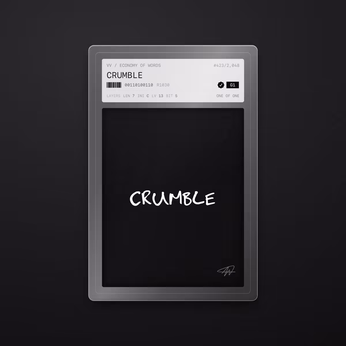 Economy of Words: CRUMBLE · #423
