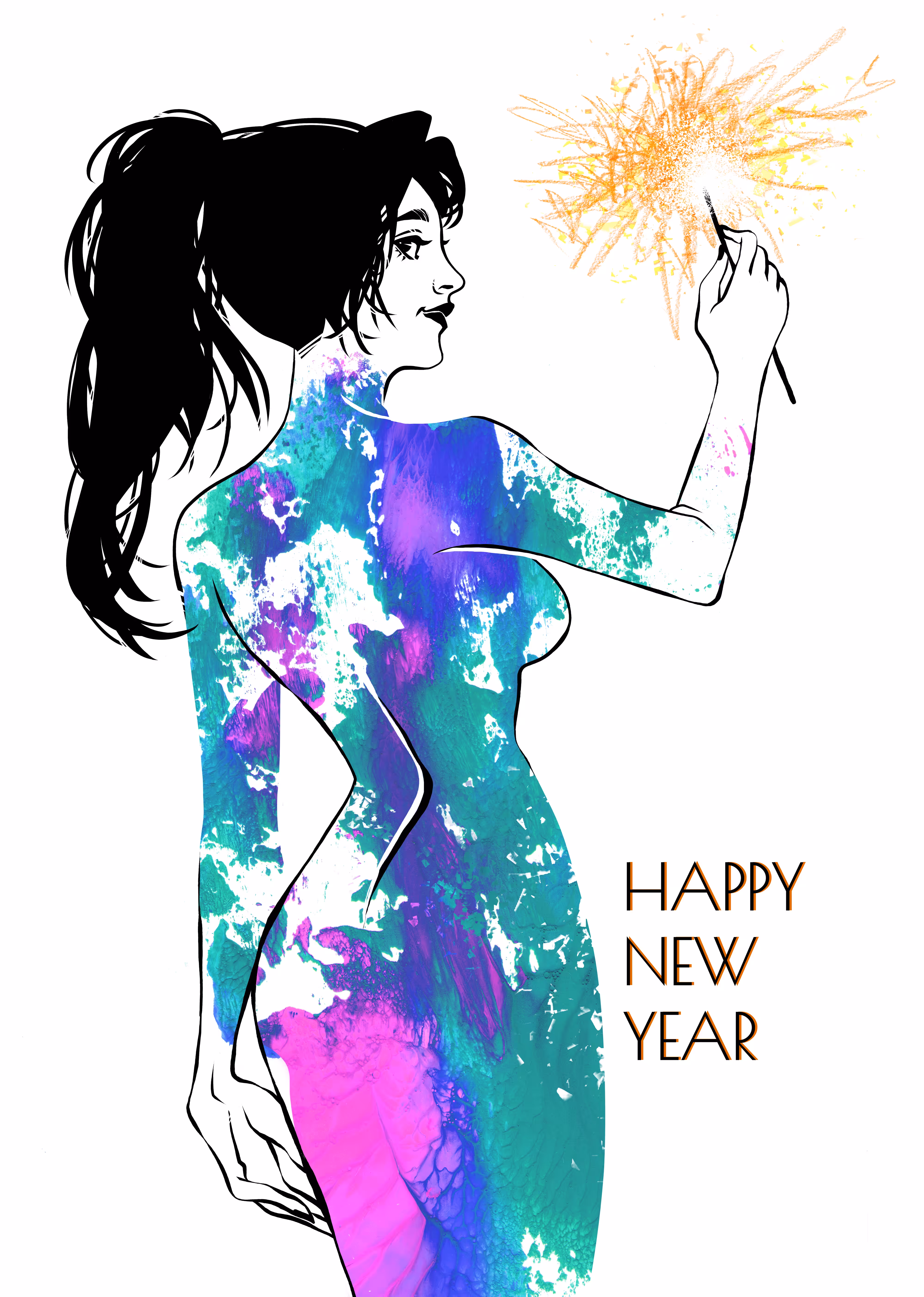 New Year Lady 