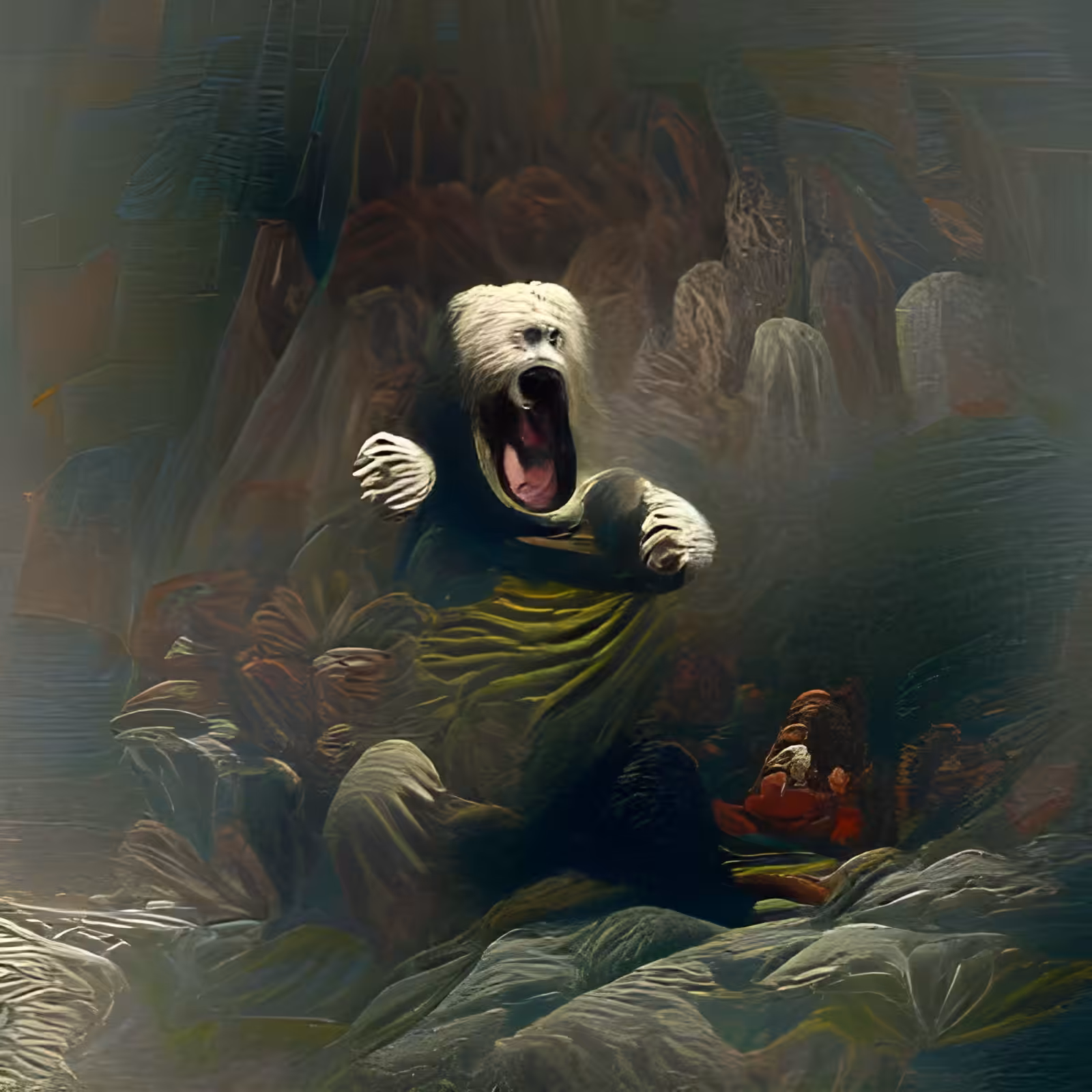 Roaring bear