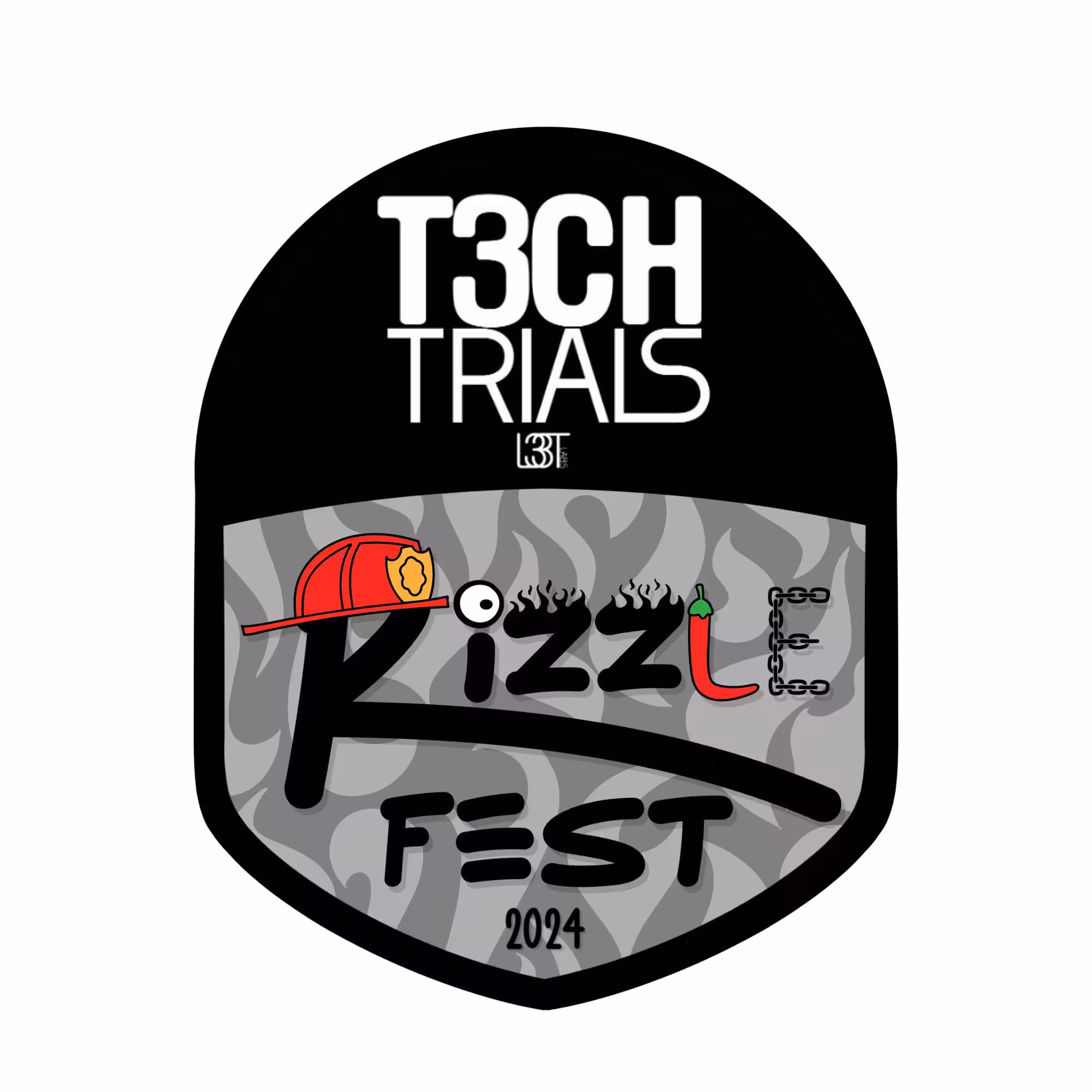 rizzlefest camper badges: t3ch trials patch