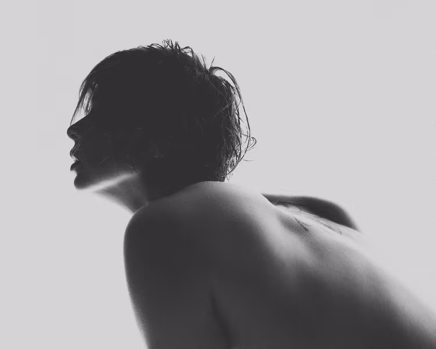 Punk nude art self-portrait