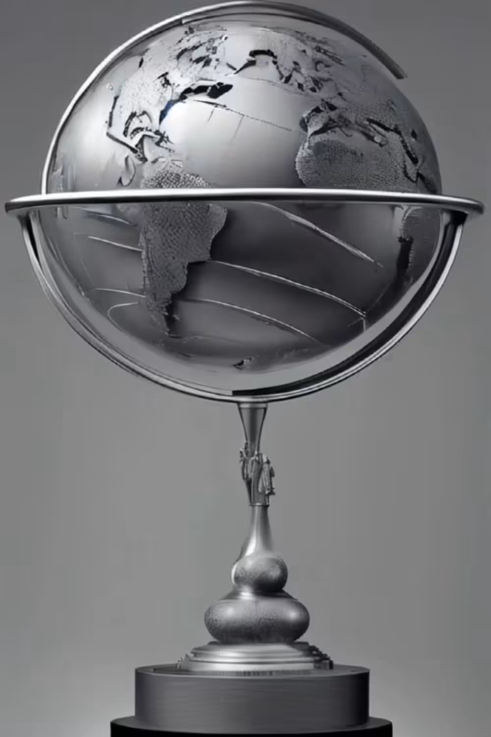 Commemoration of Planet Earth - Silver sculpture
