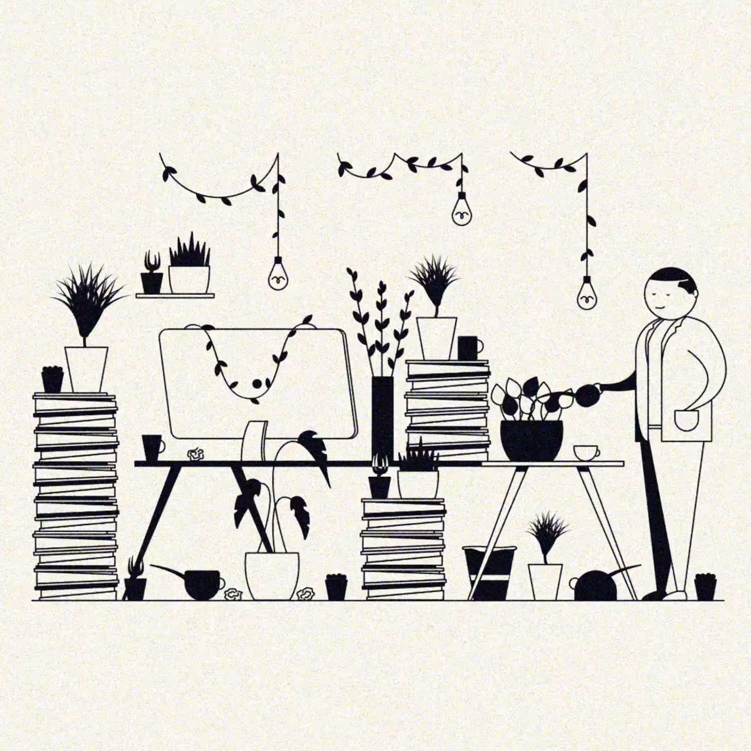 Office Guy #3 — More plants