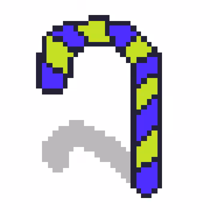 Candy Cane Yellow-Blue