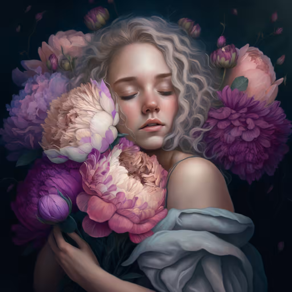 Girl in flowers