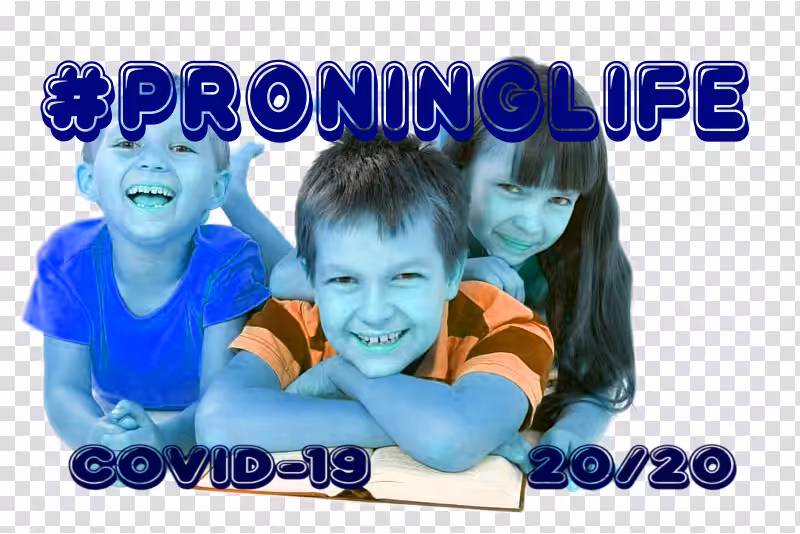 BLUE KIDS PRONING STICKER ART. 3 OF 4 inappropriate covid-19 stickers (2020). #proninglife anonymous19