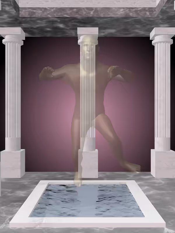 HeavenComputer: The Fading Treading Water Faded Gold Man #926