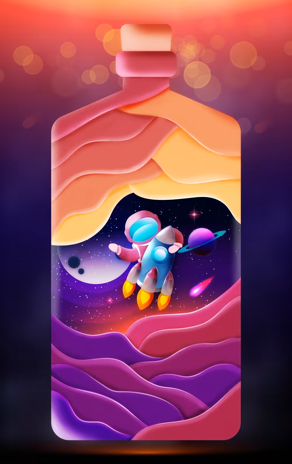 To the moon.