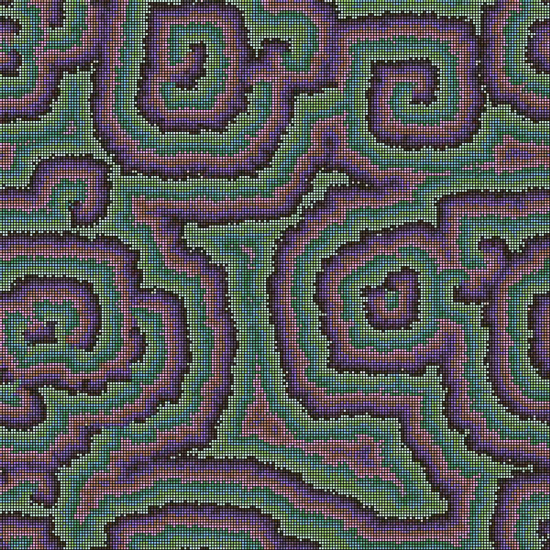 Reaction Diffusion Cellular Automata #44