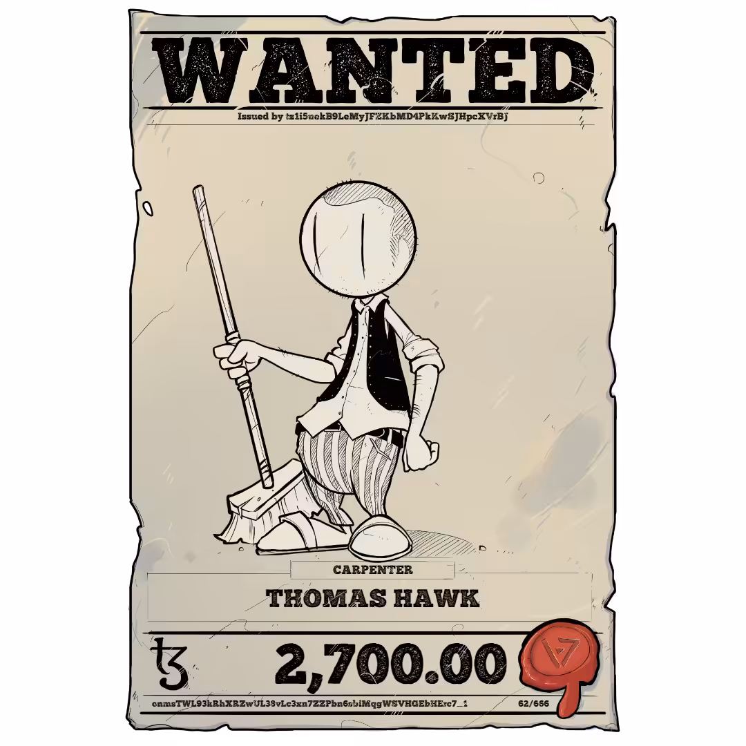 THOMAS HAWK | TEZOS PIRATE 62/666
