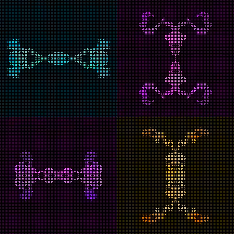 Dither Creatures 2x2 #12