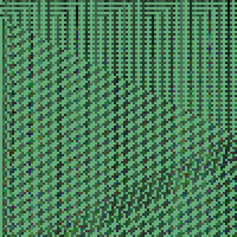 Colored Elementary Cellular Automaton #357