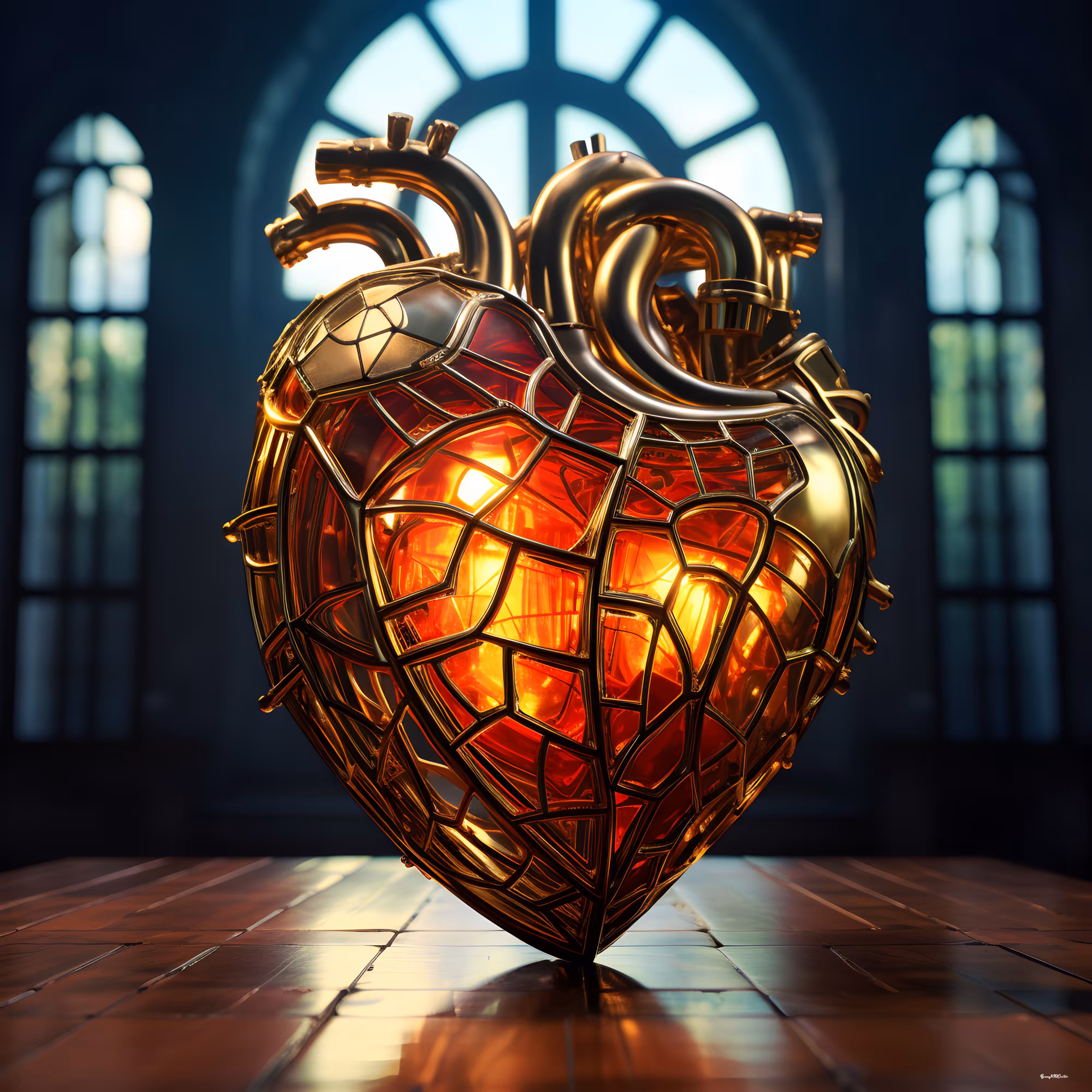 Gold Stained Heart
