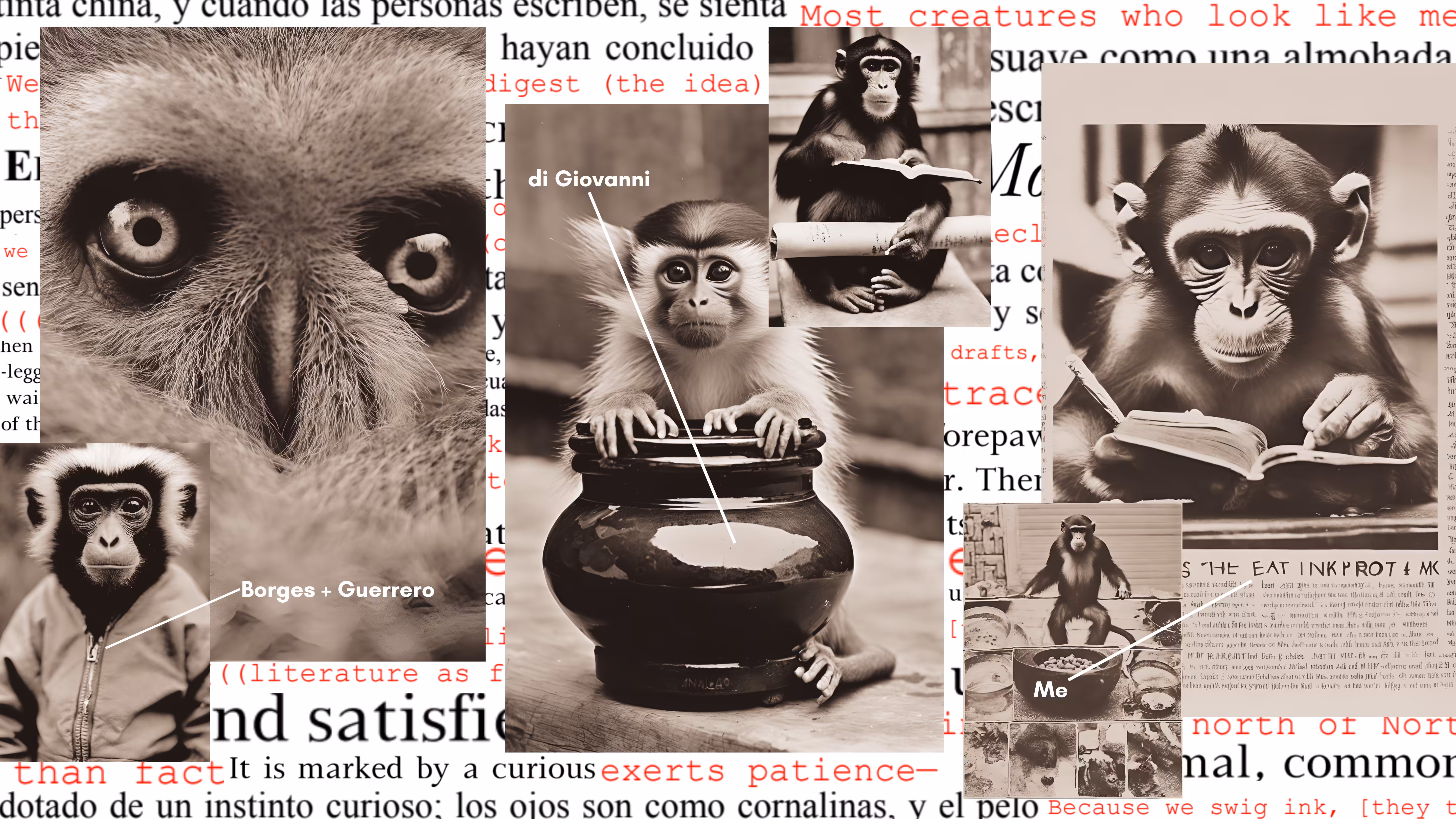 The Monkey of the Inkpot: Collage