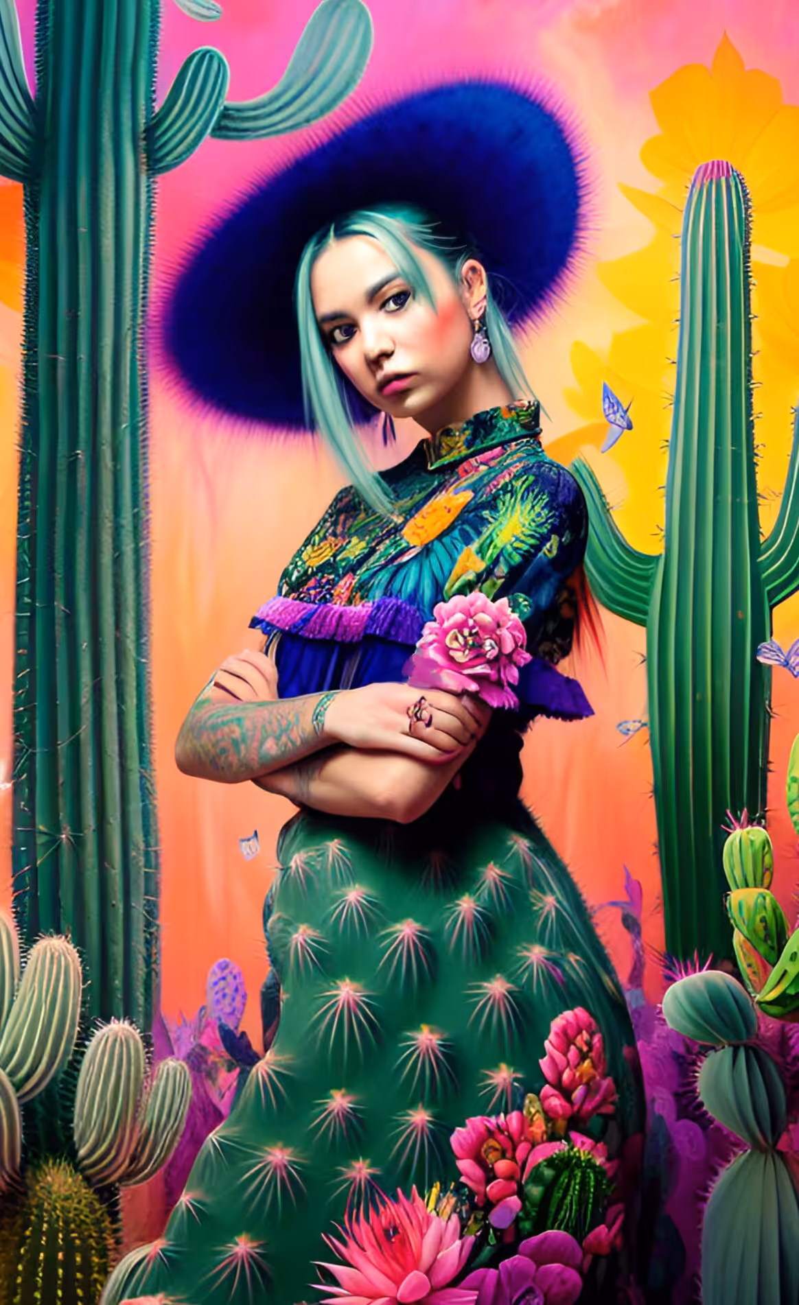 AMAZING  COLLABORATIONS: Wild West Cactus Dress
