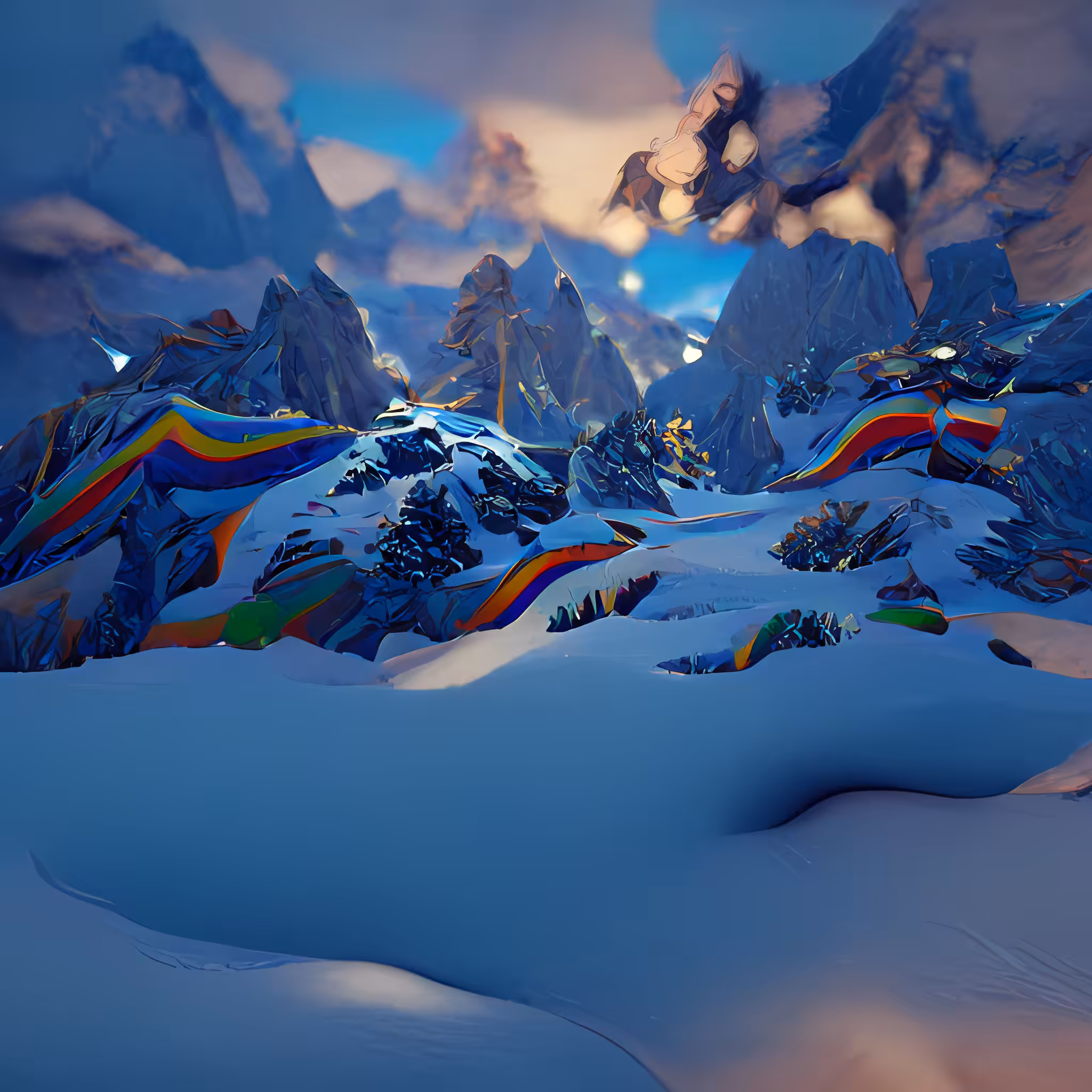 Snowy AI Mountains #3