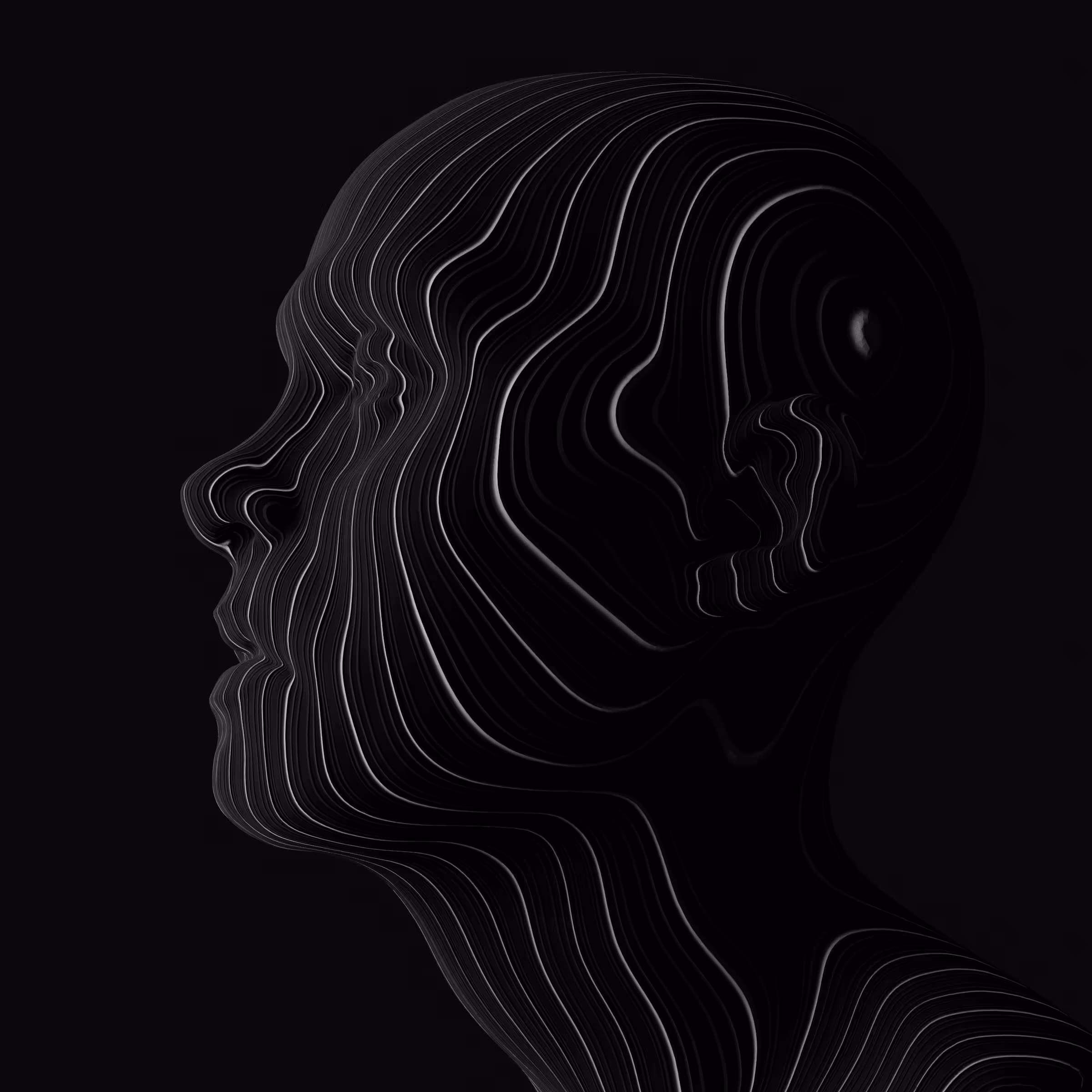 SURREAL WAVY ABSTRACT HEAD 