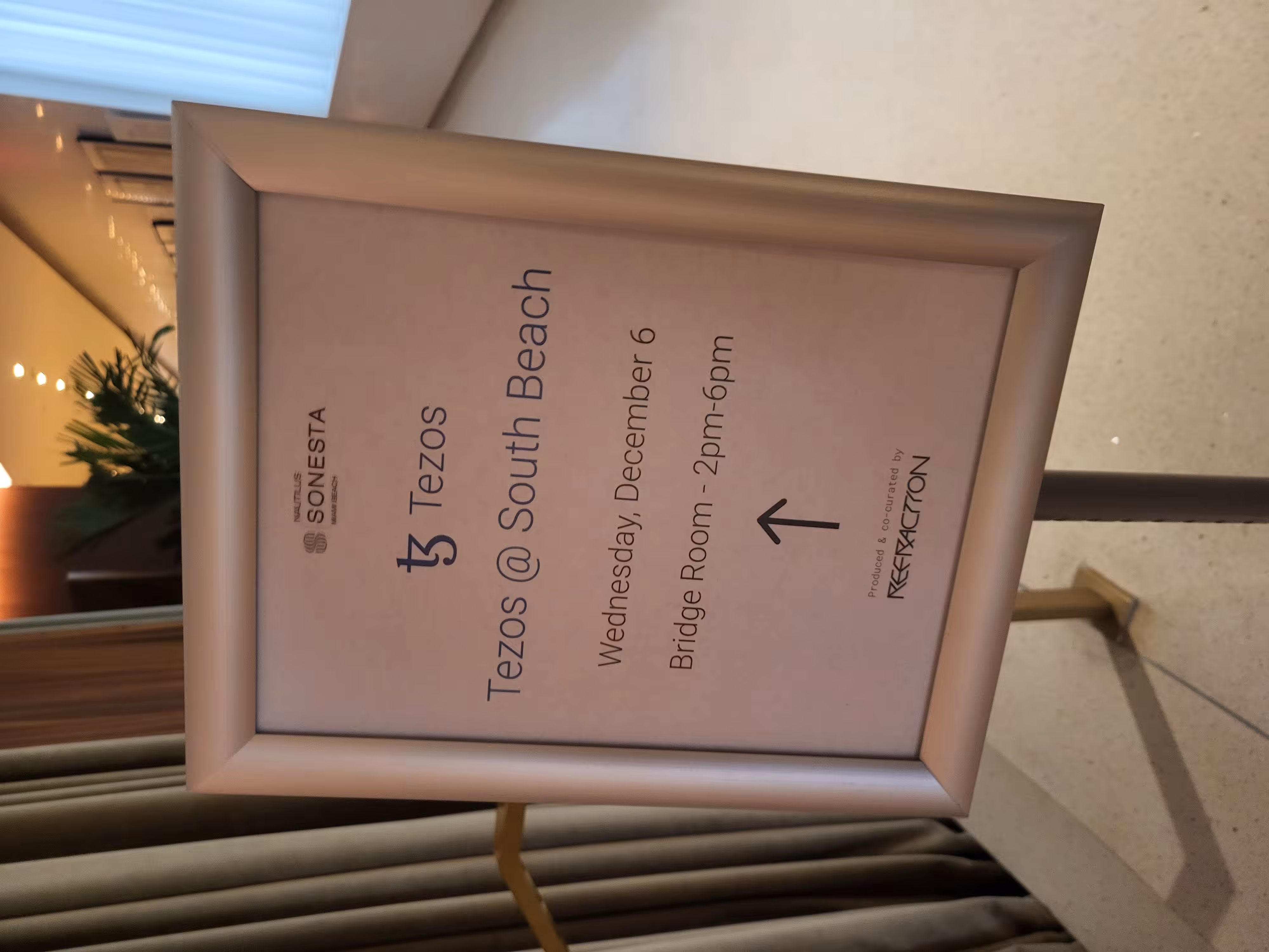 ryangtanaka's #Tezpole 2023 Adventures | 14 - [Intermission] The Official Tezos @ South Beach Sign