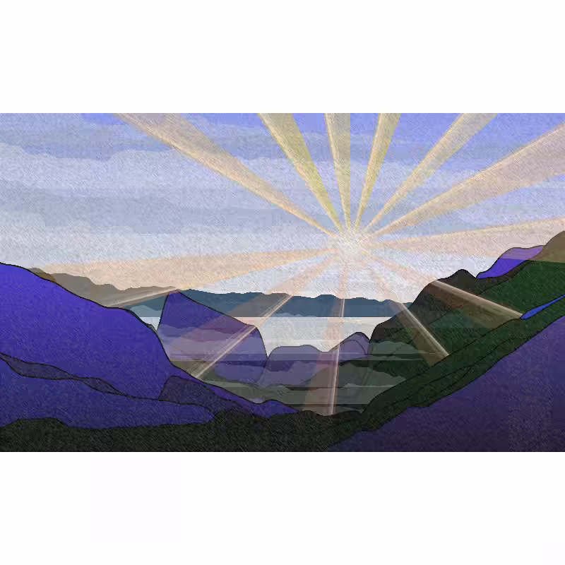 Sunrise over a Mountain Lake #61