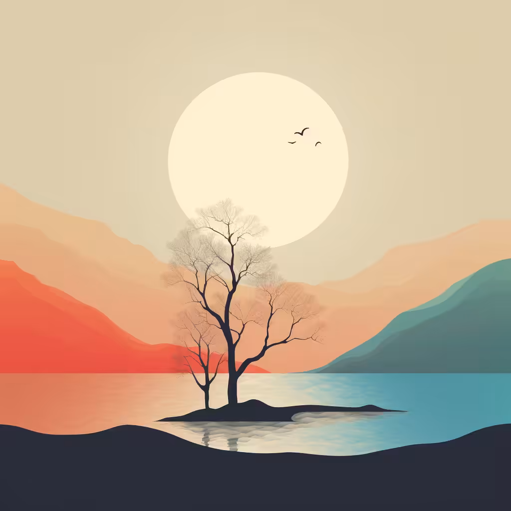 The tree on a lake