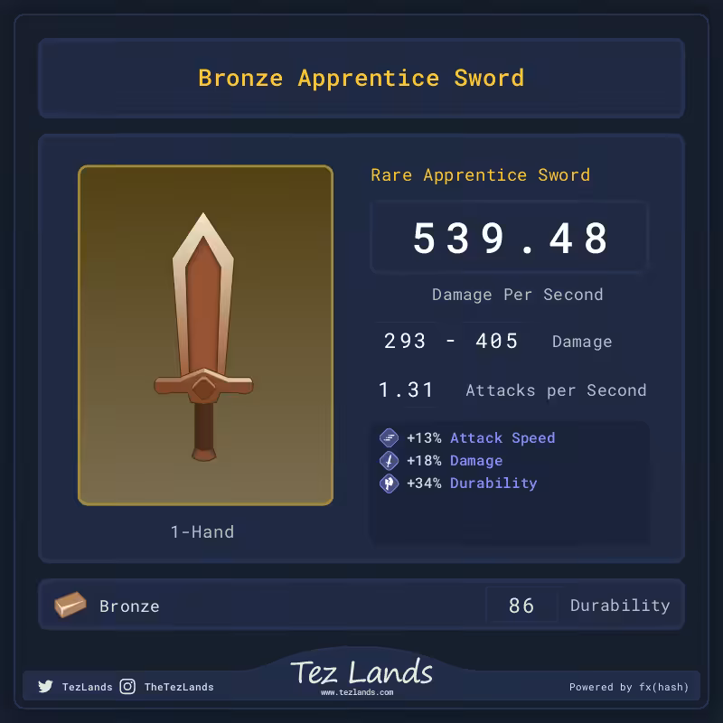 Tez Lands - Apprentice Sword #4