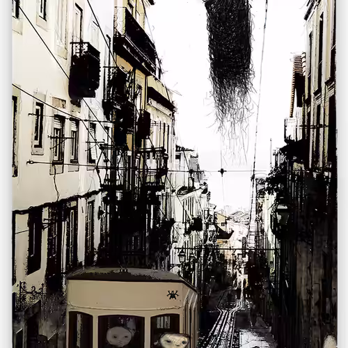 Yellow tram