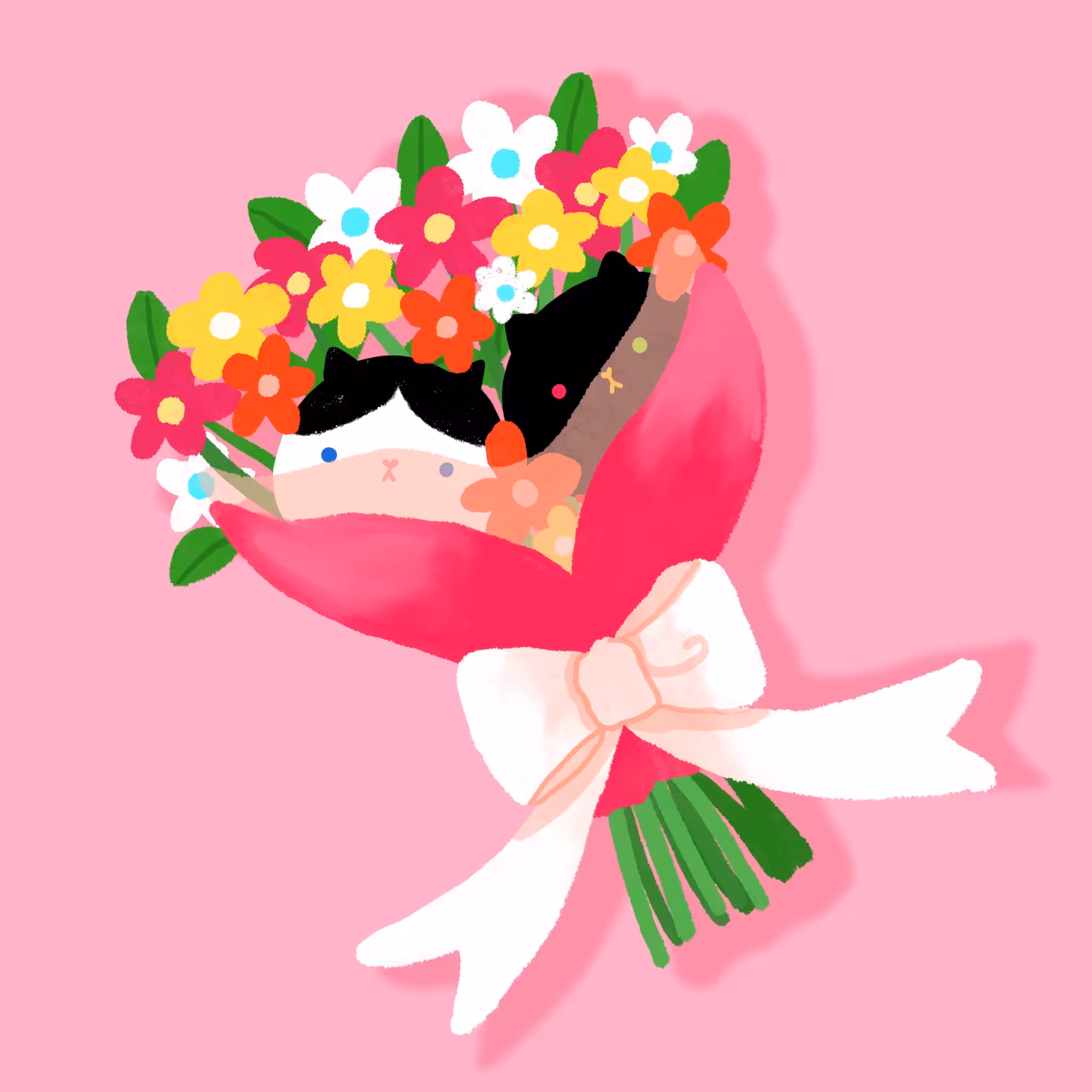 Rodeo posts: Cats Flower Bouquet