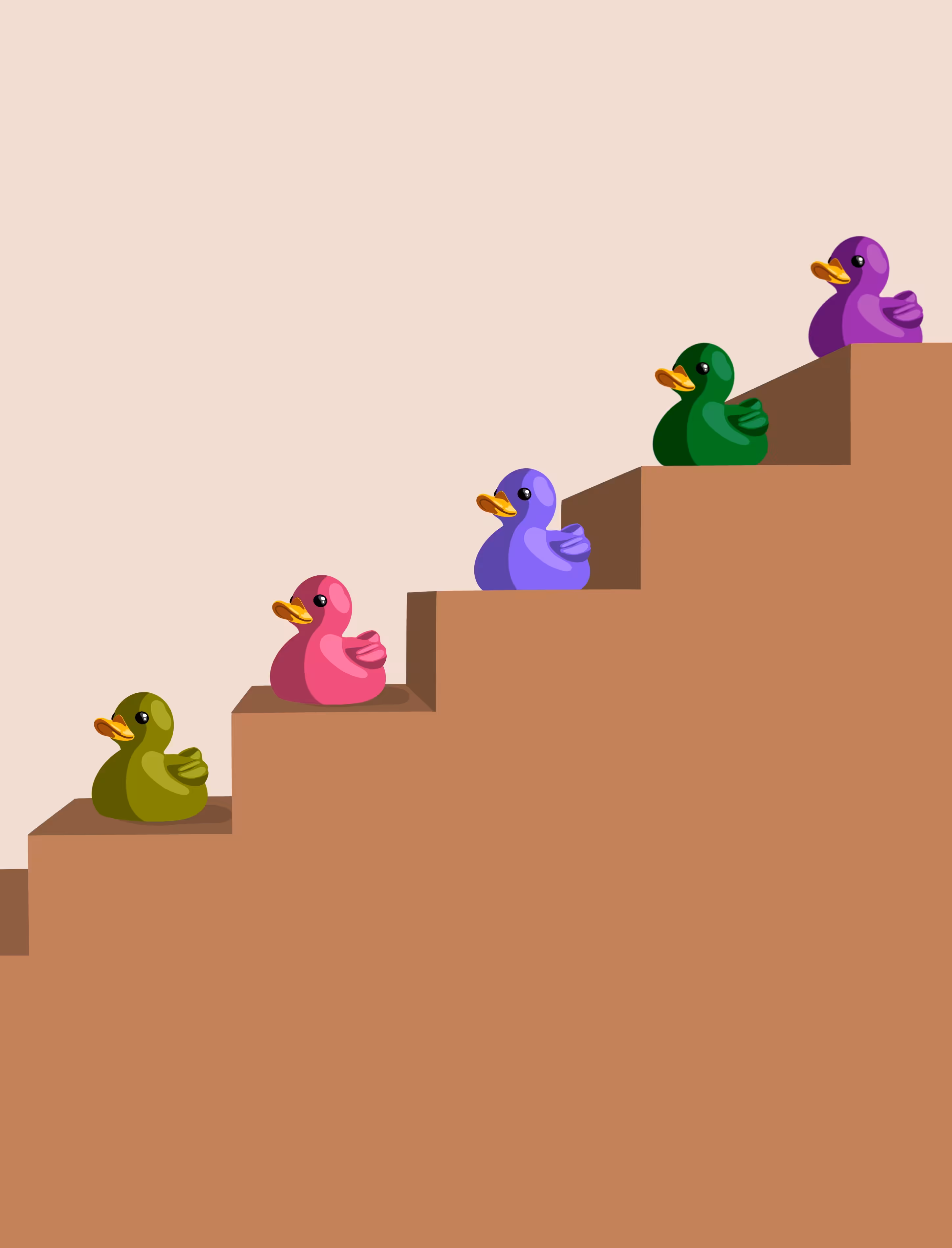 Rainbow ducks