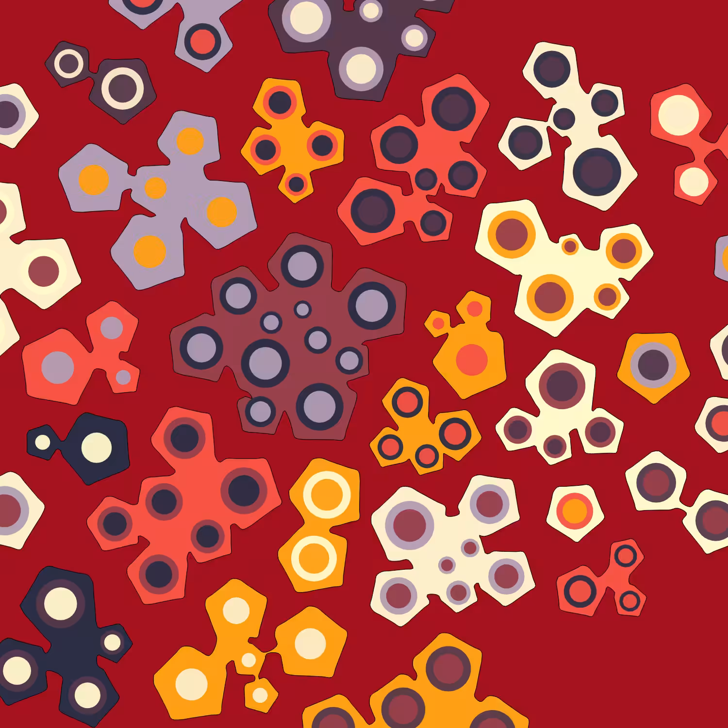 Geometric colorful shapes (Free edition) #125