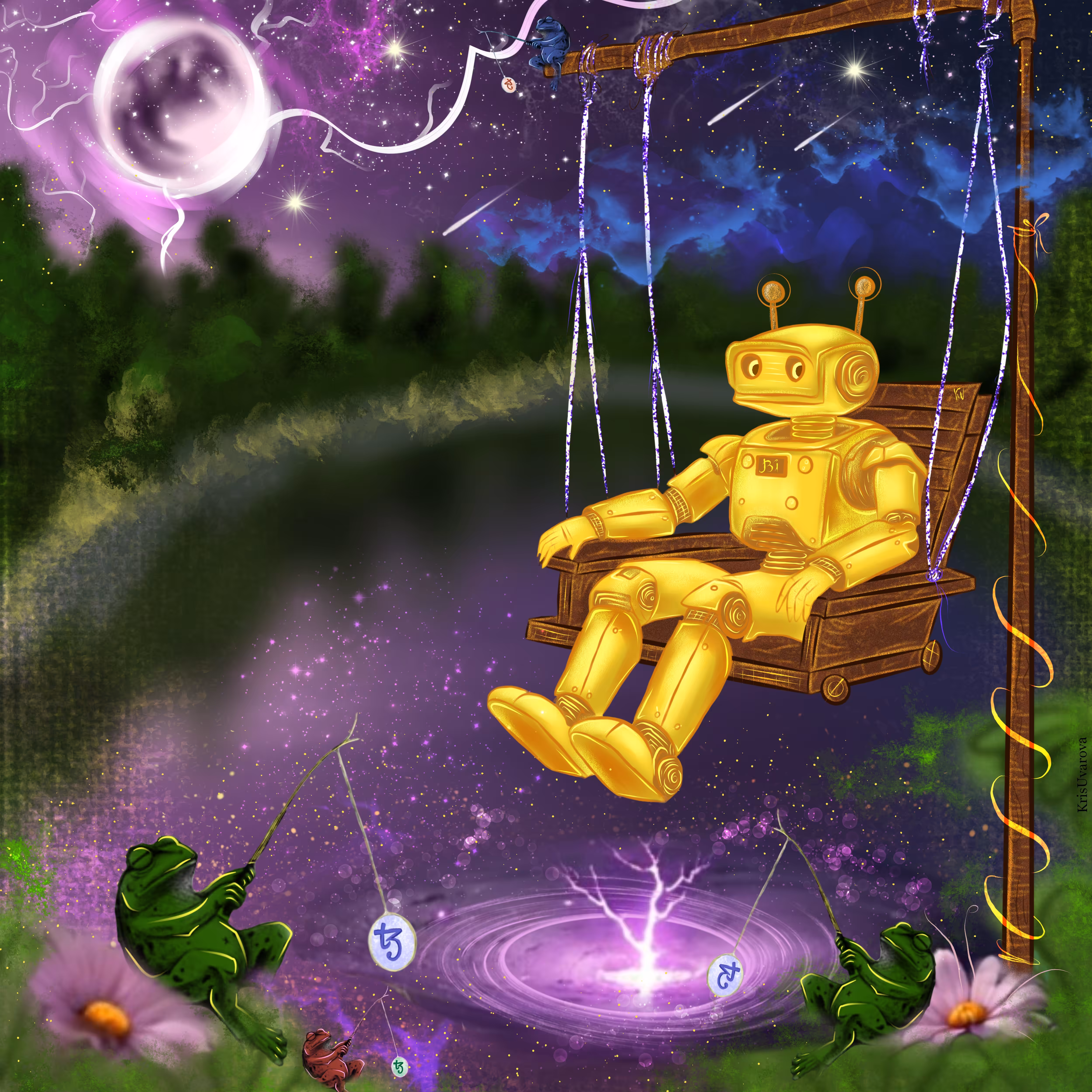 B's yellow robot in the crypto world