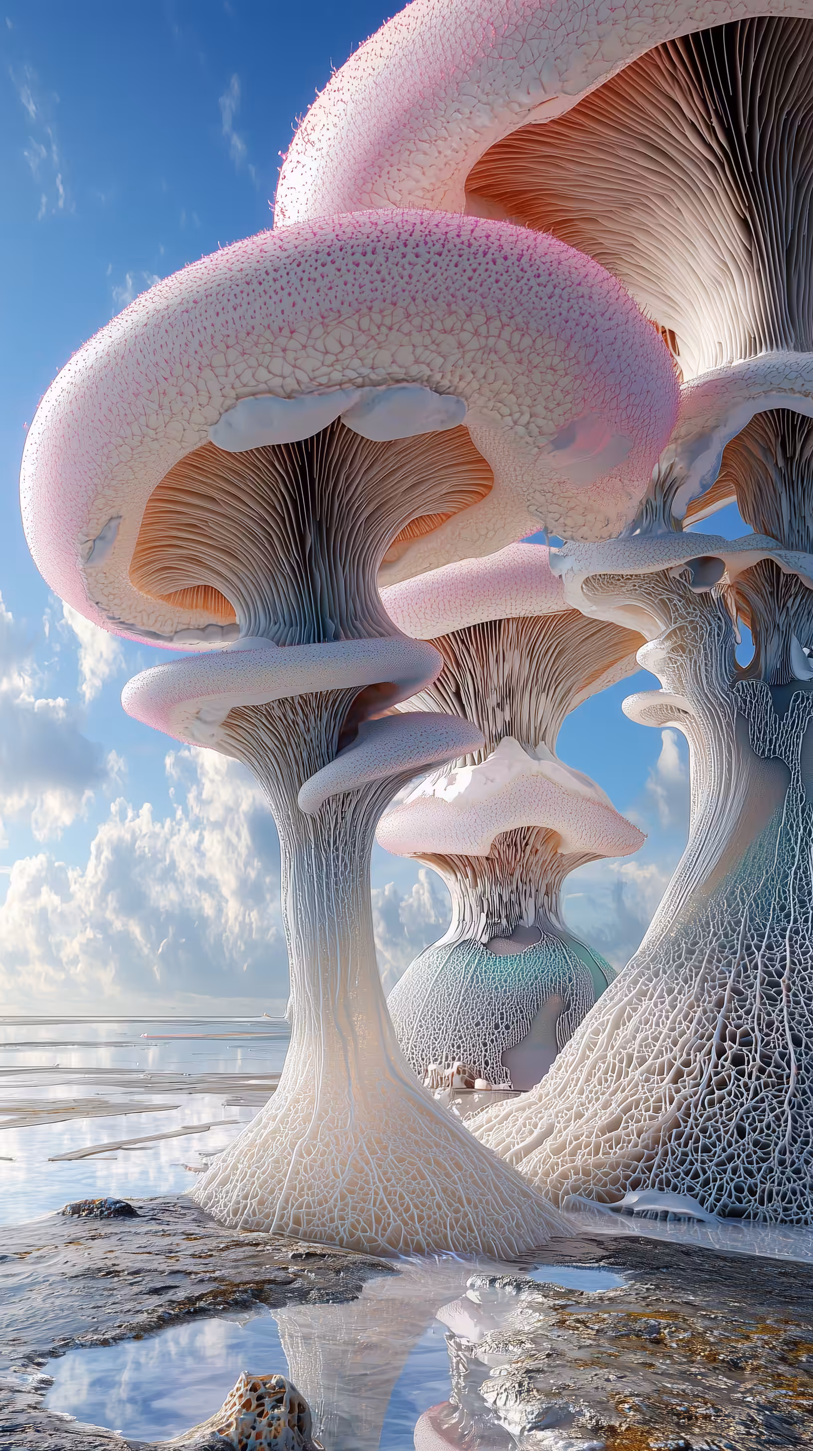 “Ivory Structures at Low Tide“