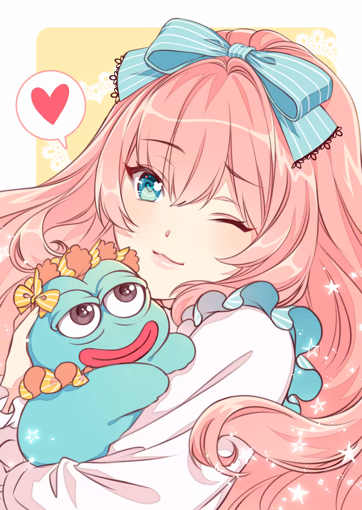 #019 Lolita girl with pepe the frog