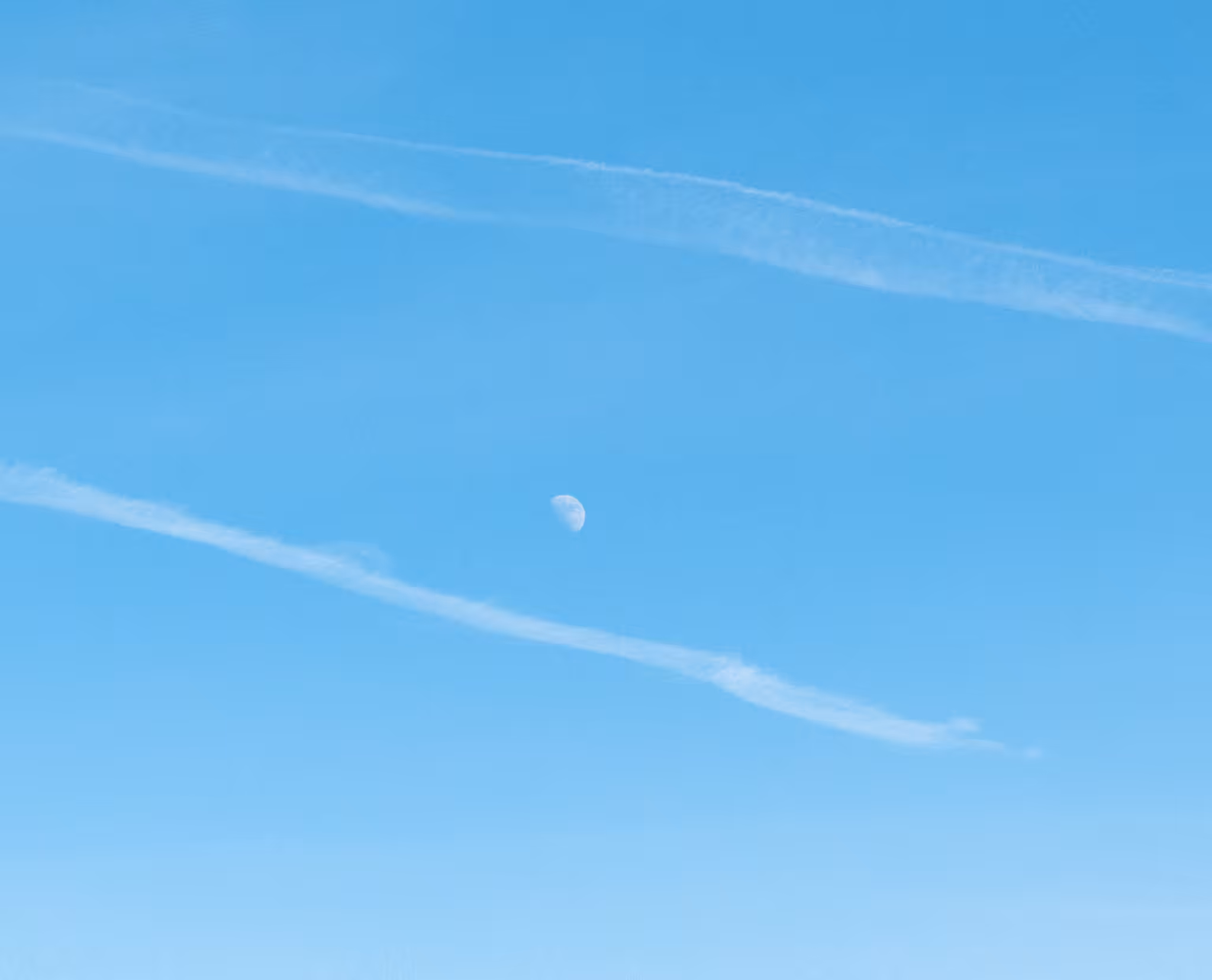 half-lit moon