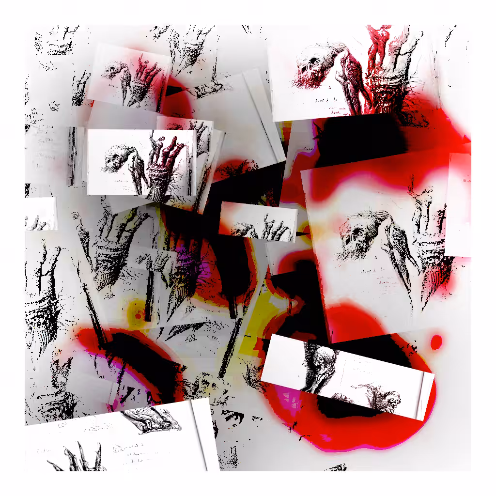 Zombie Anatomy Study Collage #15