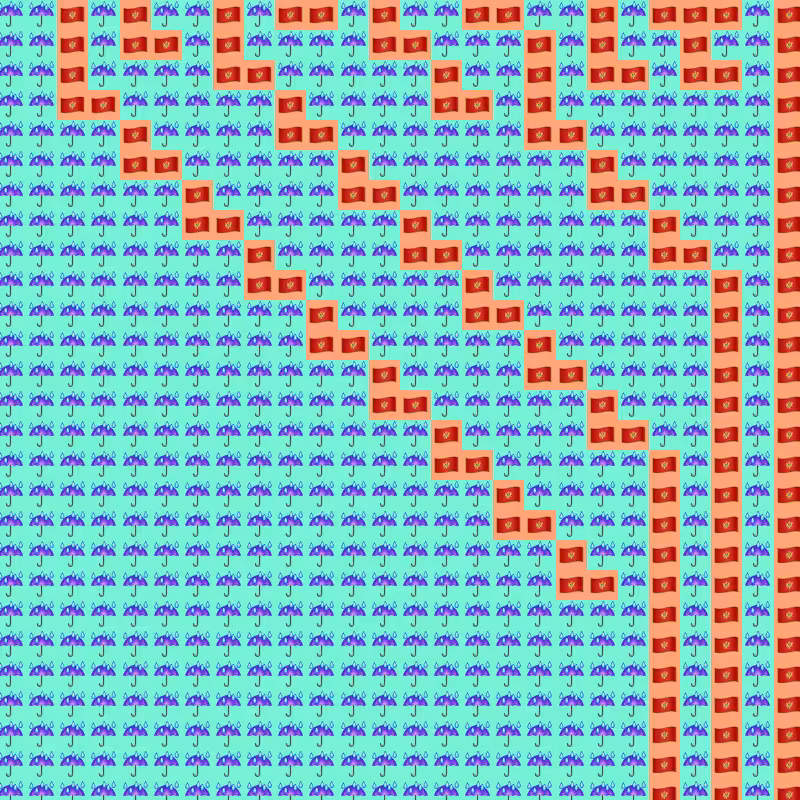 Elementary Cellular Emoji Automata #311