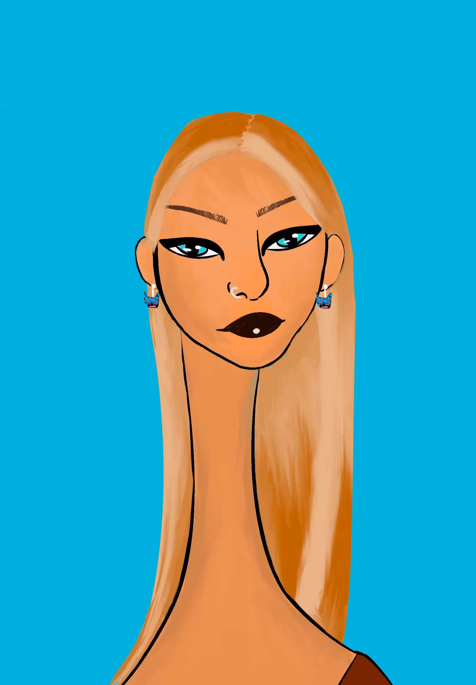 Long Neckie Lady #1915