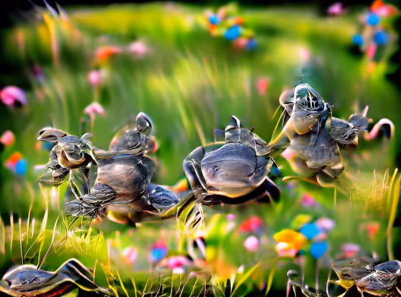 frilly little turtles frolic in the field