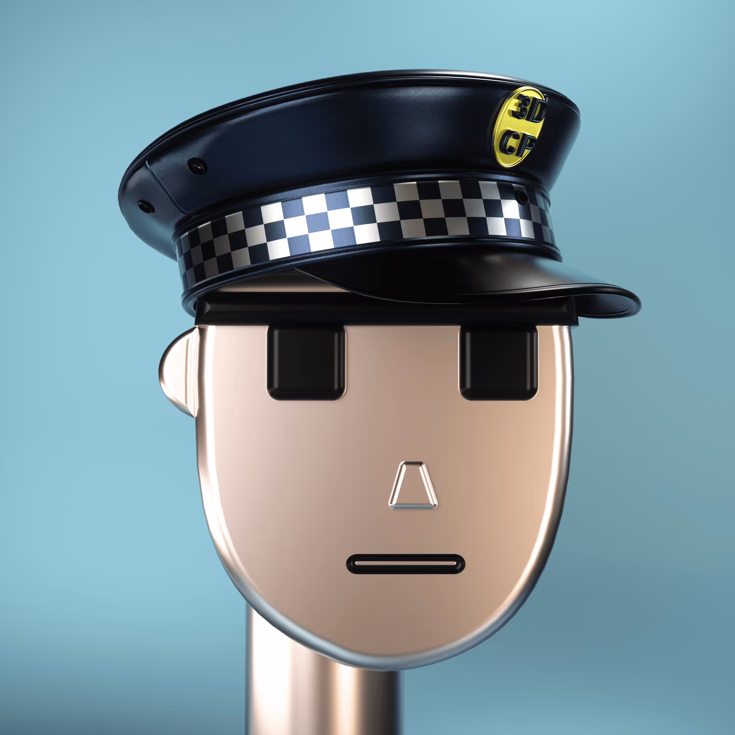 3D Chrome Punks: 3D Chrome Punk #1066