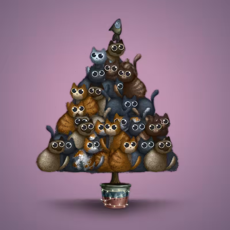 Fluffy Christmas Tree #55