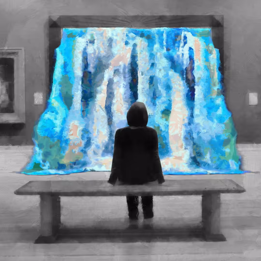 Waterfall in the museum