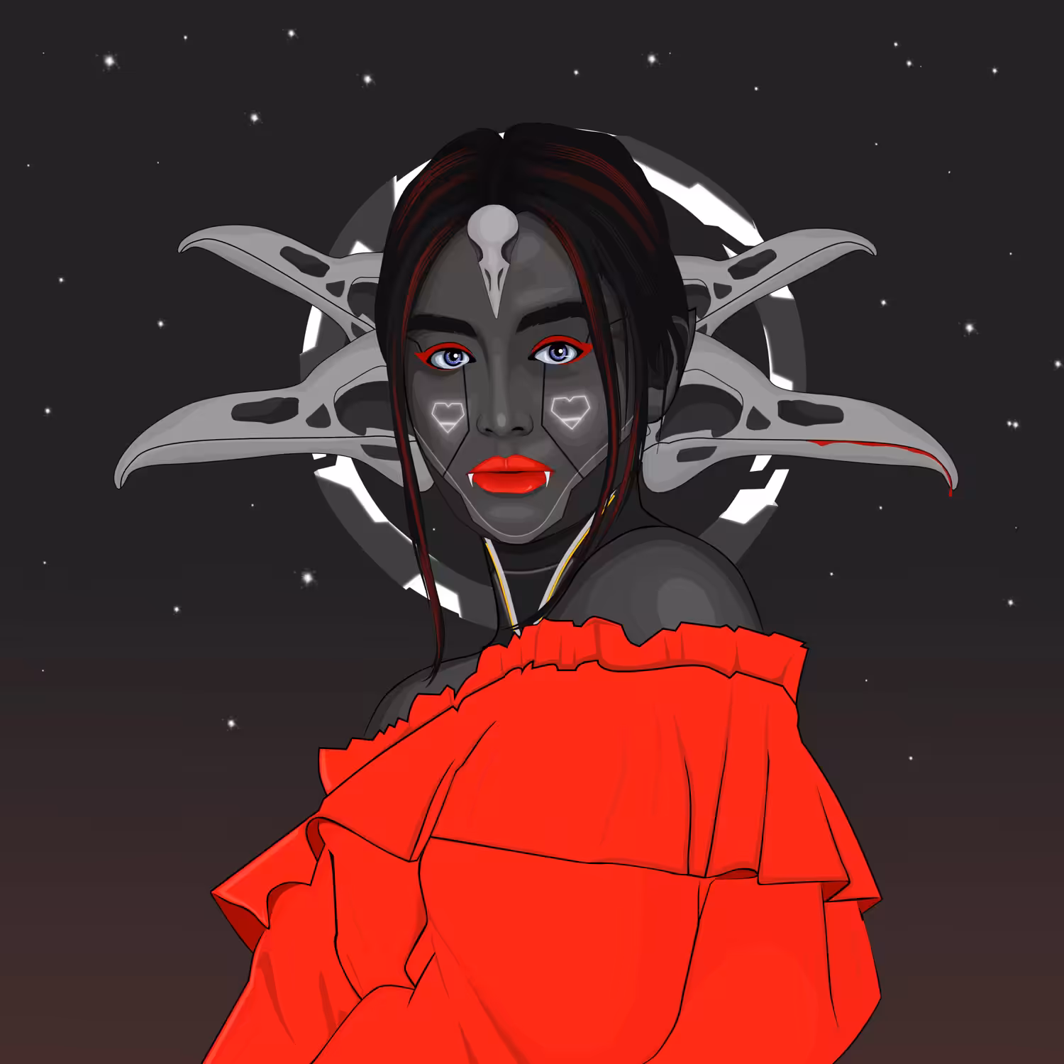 Queen Of Hearts - Red