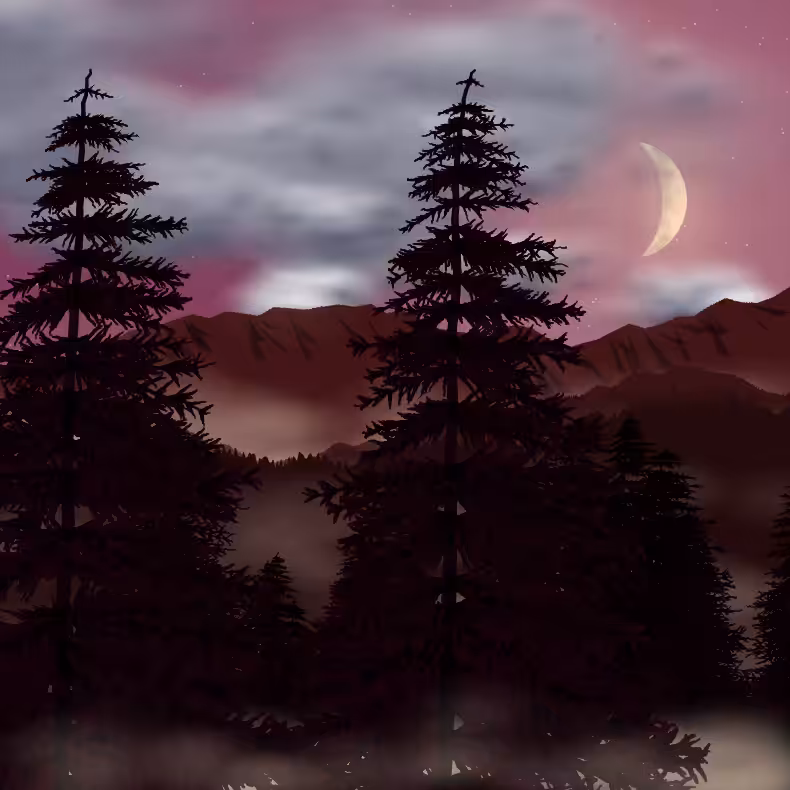 Moonlit Mountains #27