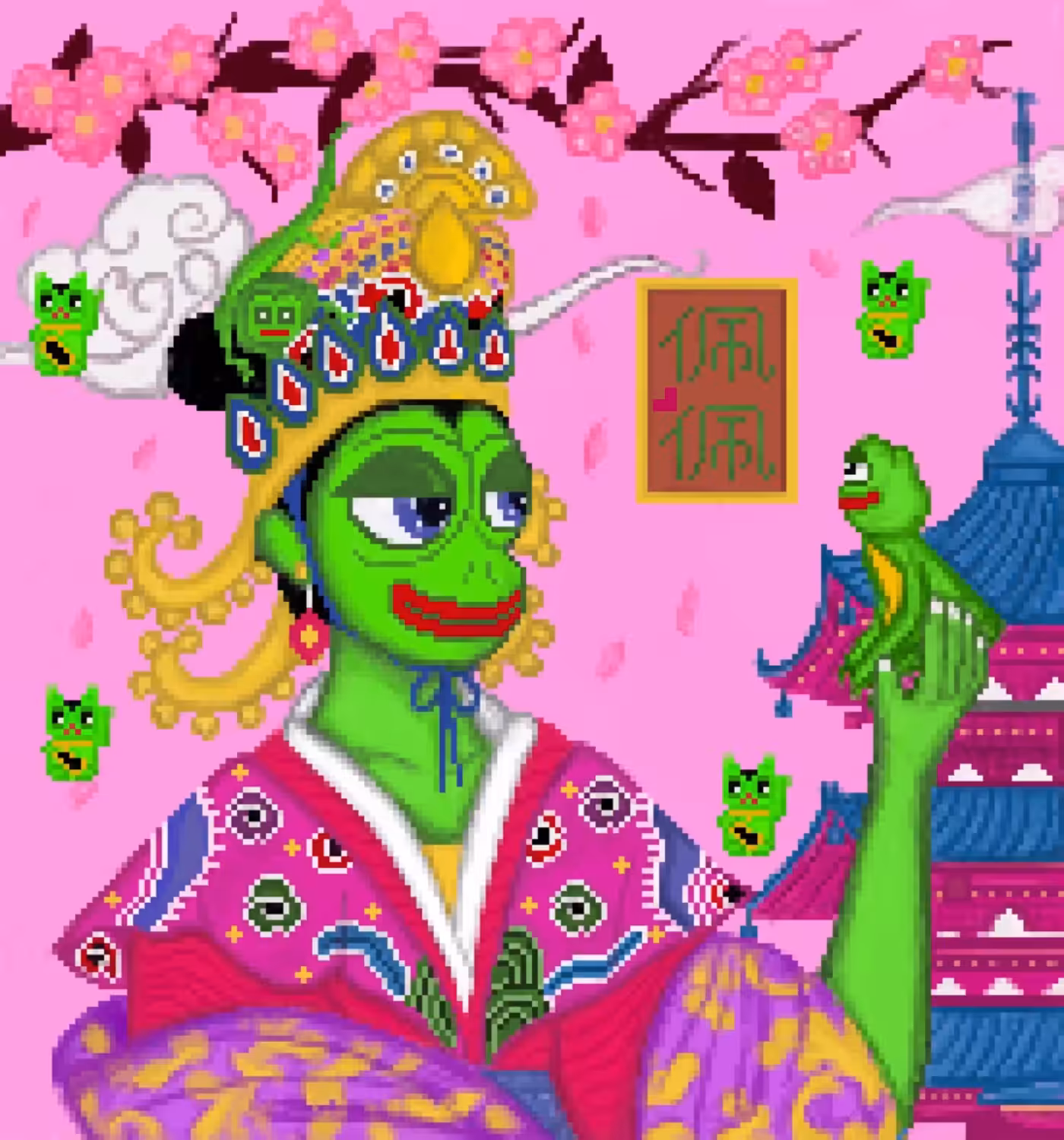 Pepe King Meets The Chinese Princess